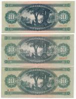 1960-1969. 10Ft (3xklf) T:III kis firka az egyiken
Adamo F6-F7