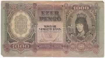 1943. 1000P "F 043 069688" T:III kis szakadások, folt Adamo P21