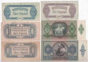 1932. 50P + 1936. 10P + 1941. 20P + 1944. 1P-100P (7db/6xklf) "A Vöröshadsereg Parancsnoksága&q...