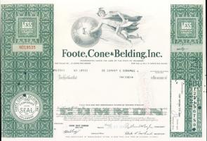 USA 1963-68. 6db részvény, 2klf, benne sorszám és alapszín variánsokkal