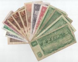 Vegyes 14db-os bankjegy tétel, közte Brazília DN (1966) 50c "5 Centavos" felülbélyegzéssel...