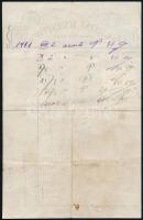 1931 Újpest, Grosz Kristóf angol úri szabó fejléces számlája, 2f okmánybélyeggel