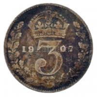 Nagy-Britannia 1907. 3p Ag VII. Eduárd T:3 patina United Kingdom 1907. 3 pence Ag Edward VII C:F patina