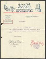 1929 Bp., Díszítő kárpitos, paplanos, paszományos mesterek szövetkezete fejléces papírjára írt meghatalmazások, 3 db, kisebb sérülésekkel