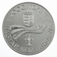 1996. 2000Ft Ag "Ötvenéves a Forint" kapszulában, tanúsítvánnyal, dísztokban T:BU  Adamo EM144