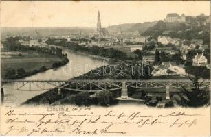 1905 Landshut, general view, railway bridge (fl)