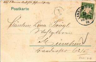 1905 Landshut, general view, railway bridge (fl)