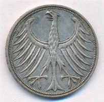 Német Szövetségi Köztársaság 1951F 5M Ag T:2 patina Federal Republic Germany 1951F 5 Mark Ag C:XF pa...