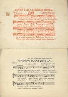 cca 1950 9 db kottás levelezőlap több darabon Mágocsy Lajos szövegíró aláírásával