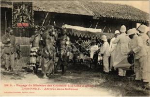 Cotonou, Voyage du Ministre des Colonies a la Cote dAfrique. Arrive dans Cotonou / Voyage of the Minister for the Colonies to the African Coast. Arrival in Cotonou. African folklore