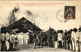1909 Porto-Novo, Voyage du Ministre des Colonies a la Cote dAfrique. Entrée a Porto-Novo / Voyage of the Minister for the Colonies to the African Coast. Arrival in Porto-Novo. African folklore