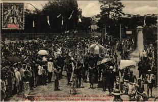 1909 Porto-Novo, Voyage du Ministre des Colonies a la Cote dAfrique. Arrivée au Gouvernement / Voyage of the Minister for the Colonies to the African Coast. Arrival at the Government. African folklore