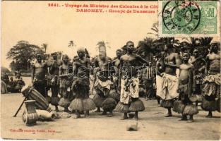 Dahomey, Voyage du Ministre des Colonies a la Cote dAfrique. Groupe de Danseurs / Voyage of the Minister for the Colonies to the African Coast. Group of Dancers. African folklore (EK)