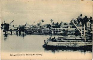La Lagune de Grand Bassam (Cote dIvoire) / African folklore, lagoon of Grand Bassam in Ivory Coast (from postcard booklet) (EK)