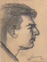 3 db portré ceruzarajz ismeretlen művészek keze munkái