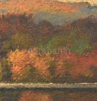 Balla Béla (1882 - 1965): Tópart. Olaj, vászon. Jelzett. Hátoldalán eredeti tiket 1926. 47x50 cm