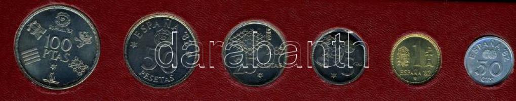 Spanyolország 1980. 50c-100P 6klf db, "Labdarúgó VB" szettben T:1 Díszdobozban.