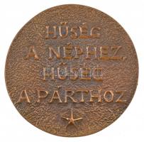 1987. "Hűség a néphez, hűség a párthoz" kétoldalas Br Munkásőr plakett dísztokban (70mm) T...