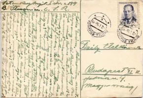 1956 Selmecbánya, Schemnitz, Banská Stiavnica; Kálvária / Calvary. photo (szakadás / tear)