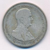 1930. 5P Ag Horthy jobbra T:2-,3 patina Adamo P8