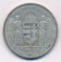 1930. 5P Ag "Horthy jobbra" T:2-,3 patina
Adamo P8