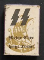 cca 1955 HIAG Waffen-SS veteránok szervezete: használatlan propaganda-gyufa / HIAG-Mutual Help Association of Former Waffen-SS Members propaganda matches orginal box