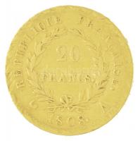 Franciaország 1808A 20Fr Au "Napóleon" (6,34g/0.900) T:2-,3 ph.
France 1808A 20 Francs Au...