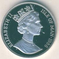 Man-sziget 1986. 1C "Mexikói Labdarúgó VB-három focista a kapu előtt" ezüstözve T:PP Tanúsítvánnyal!