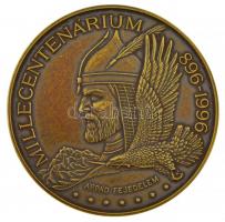 Kósa István (1953-) "Millecentenárium - Árpád fejedelem / Honfoglalás" bronz emlékérem (42...