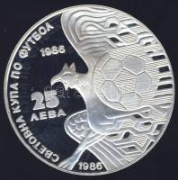 Bulgária 1986. 25L Ag "Mexikói Labdarúgó VB-sas" T:PP Tanúsítvánnyal!