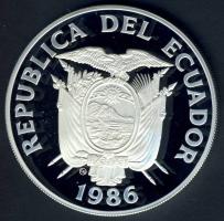 Ecuador 1986. 1000S Ag "Mexikói Labdarúgó VB" T:PP Csak 8125db, tanúsítvánnyal!