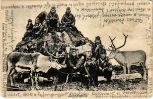 1905 Lappefamilie / Norvég család Lappföldről / Norwegian folklore from Lappland