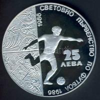 Bulgária 1986. 25L Ag "Mexikói Labdarúgó VB-focista" T:PP Tanúsítvánnyal!