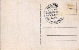 1943 München, Munich; Feldherrnhalle / NSDAP German Nazi Party propaganda, Nazi memorial, SS guards,...