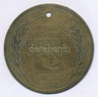 1948. Emlék az Újkenyér Ünnepére - Alag 1948 sárgaréz emlékérem (40mm) T:2 hátlapon kis karcok
