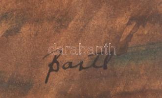 Bartl József (1932-2013): Boglya őszi tájban. Akvarell, papír, dekoratív keretben, jelezve jobbra le...