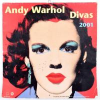 2001 Andy Warhol - Divas, calendar featuring artworks from The Andy Warhol Museum / Andy Warhol műveinek reprodukcióival illusztrált fali naptár, kissé foltos, kopott borítóval, 30x30 cm