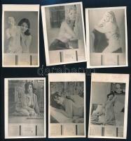 16 db vintage erotikus fotó, 6x6 cm és 10x6,5 cm között
