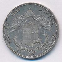 1869KB 1Ft Ag "Ferenc József / Angyalos címer" Körmöcbánya (12,32g) T:2 
Hungary 1869KB 1...