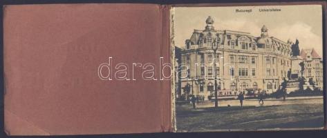 cca 1930 Bukarest leporellofüzet 11 képpel / Leporello booklet of Bucharest with 11 pictures 12x9 cm