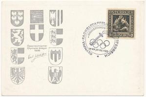 1936 Olympischer Fackellauf in Österreich Weihestunde Wien Heldenplatz / Olimpiai fáklyaváltó Ausztr...