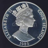 Cook-szigetek 1989. 50$ Ag "Mexikói Labdarúgó VB" T:PP Tanúsítvánnyal!