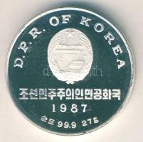 Észak-Korea 1987. 500W Ag "Mexikói Labdarúgó VB" T:PP Tanúsítvánnyal!