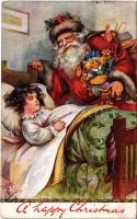 1908 Mikulás / A Happy Christmas, Saint Nicholas. Raphael Tuck & Sons Oilette C. 219. s: Orbán (EK)