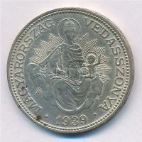 1939. 2P Ag "Madonna" T:1- kis patina Adamo P7