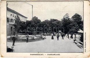 1916 Budapest II. Császárfürdő, parkrészlet. Athenaeum 8419. (EK)