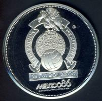1986. "Mexikói Labdarúgó VB" FIFA hivatalos kiadása, színezüst Ag emlékérem 18,7g T:PP Tan...