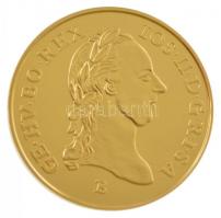 DN "Magyar aranypénzek utánveretben - II. József dukát, 1790" aranyozott Ag emlékérem kaps...