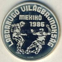 1986. 500Ft Ag "Mexikói Labdarúgó VB-játékosok" T:PP Tanúsítvánnyal!