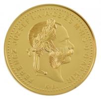 DN "Magyar aranypénzek utánveretben - Ferenc József 4 Ft" aranyozott Ag emlékérem kapszulá...